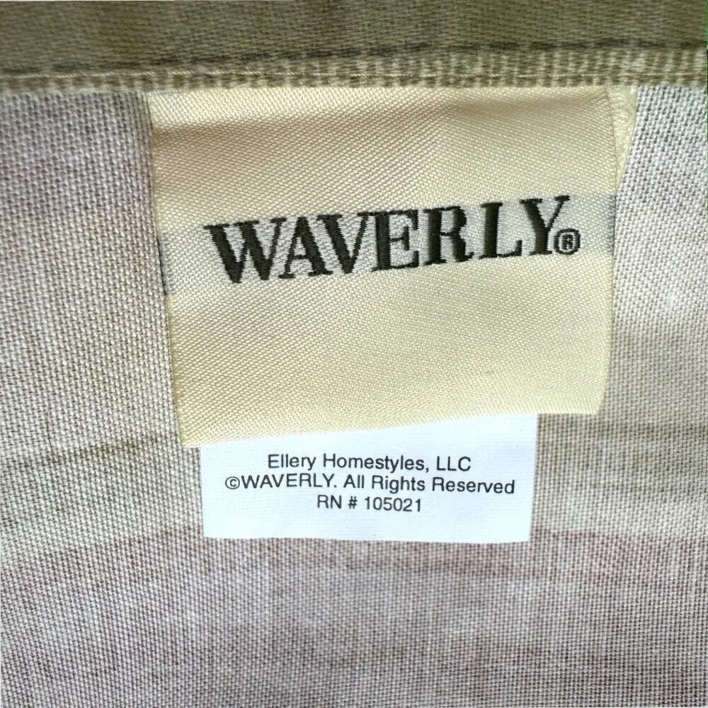 Waverly Vintage Y2K Forever Yours Rose Floral Stripe Curtain Valance 76